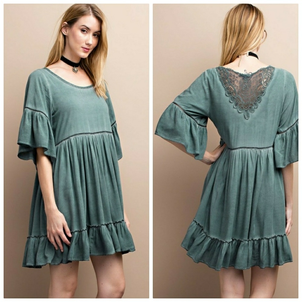 Closet closing! Mineral Washed Babydoll Dress - Picture 3 of 3