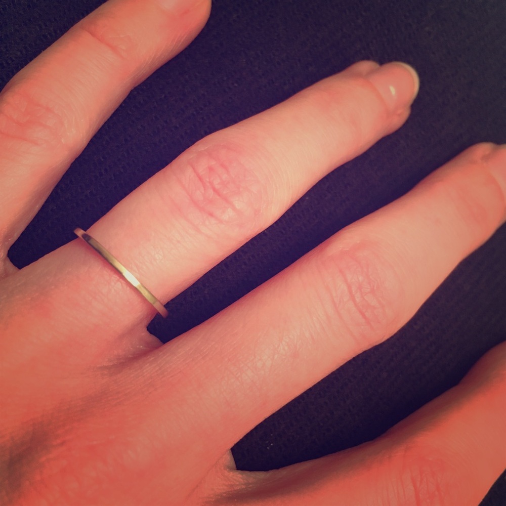 NWOT White Gold Wedding Band