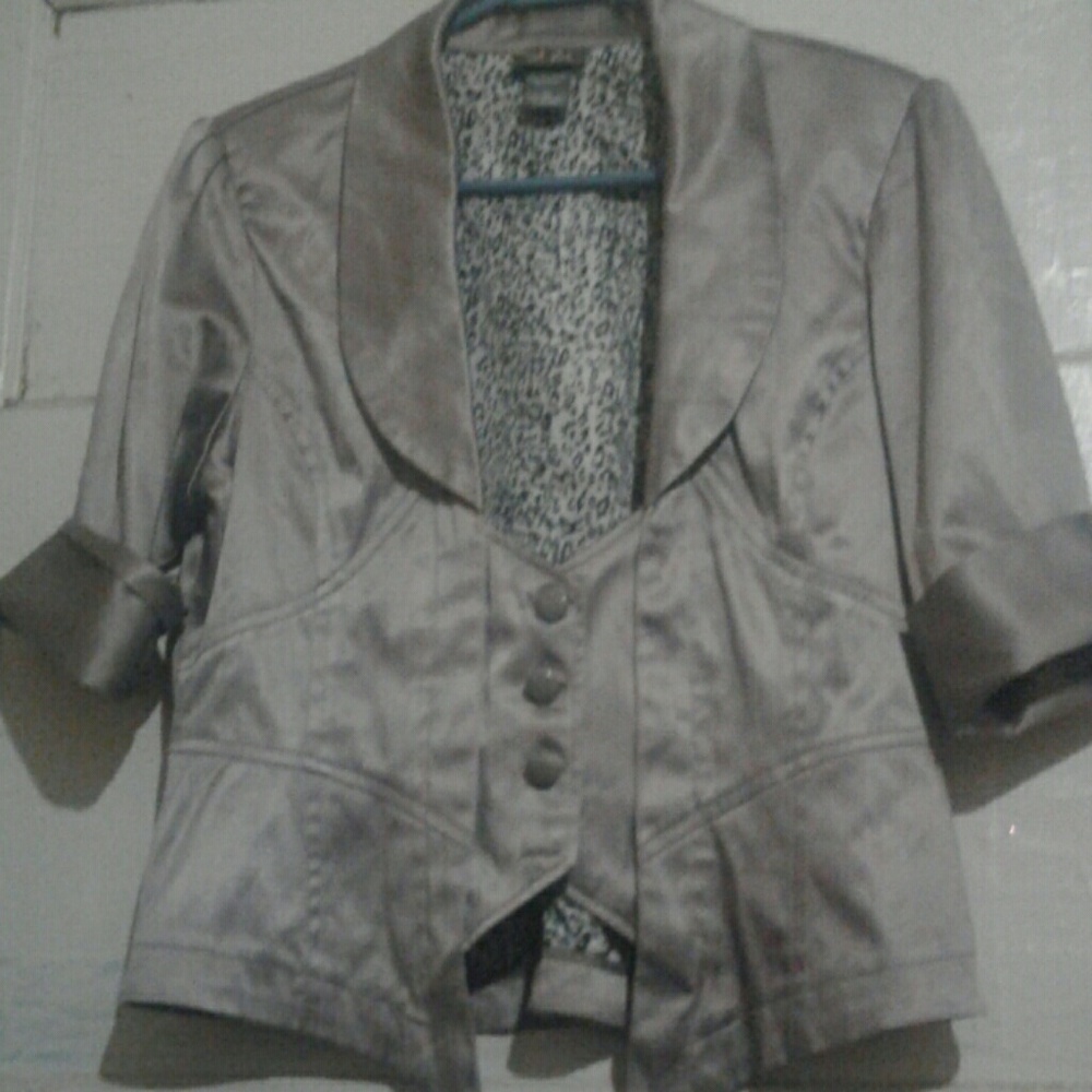 silver dress top by DOTS