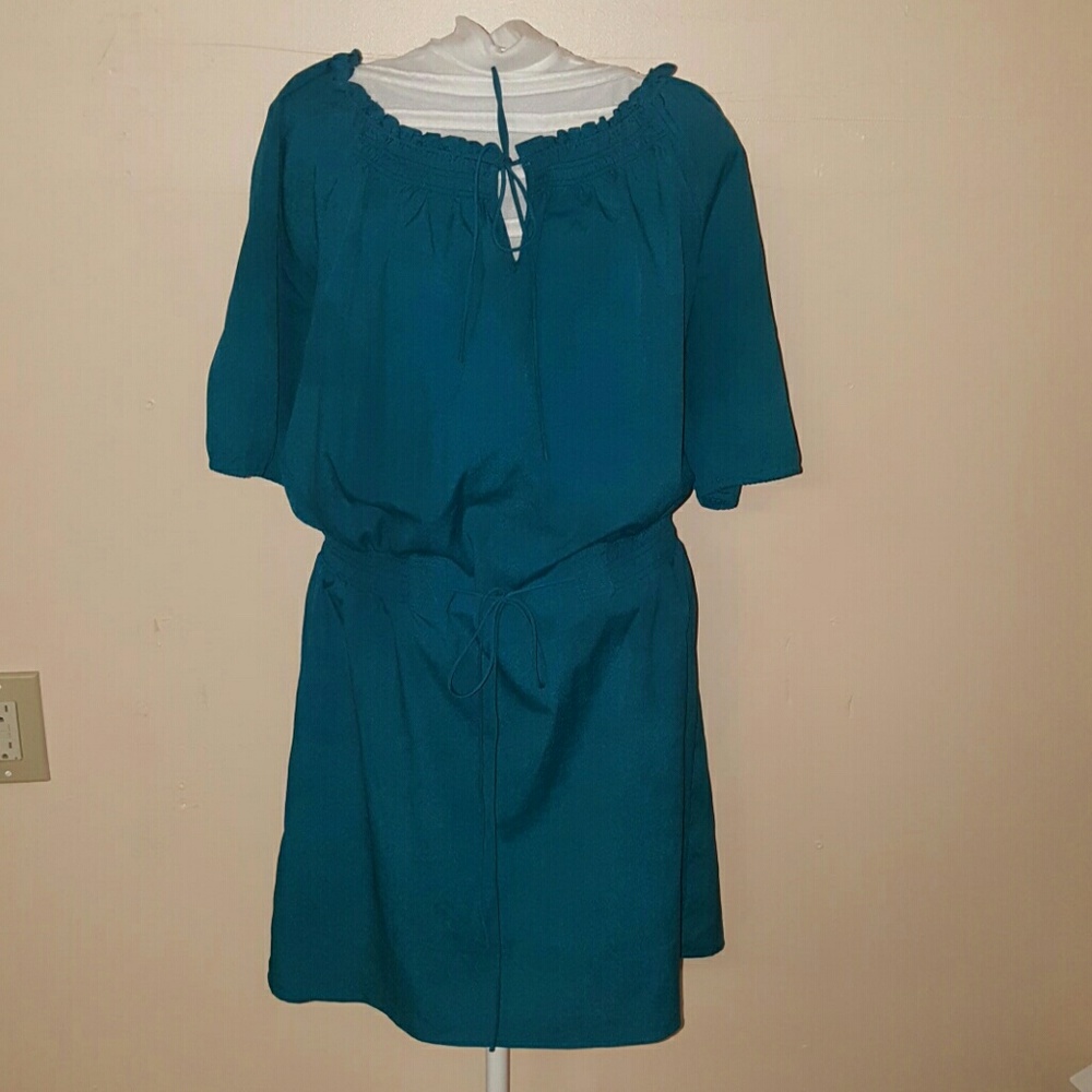 Blue green dress