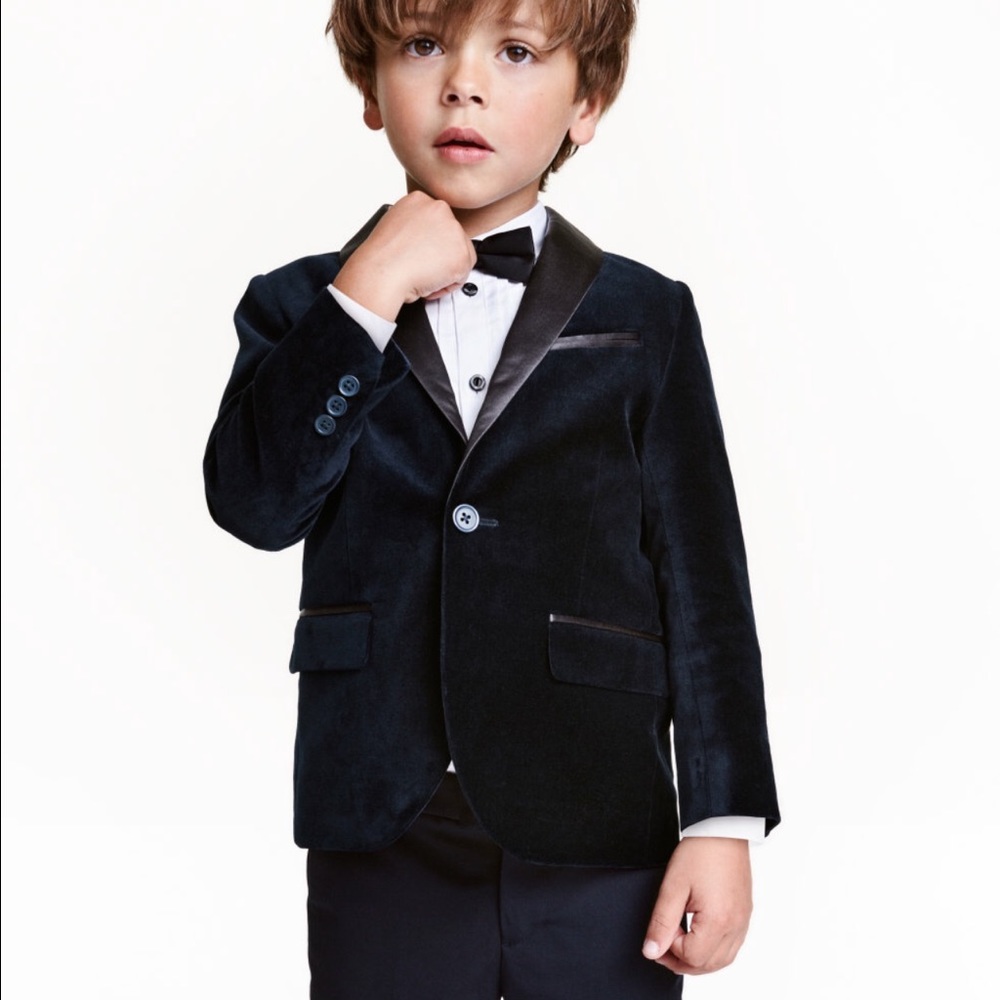 Toddler emerald velour blazer