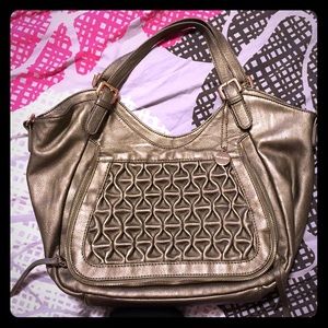 Metallic silver/ gray Big Buddha bag
