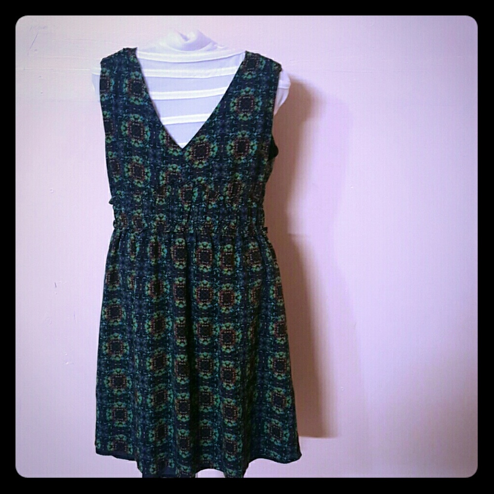 Blue green dress