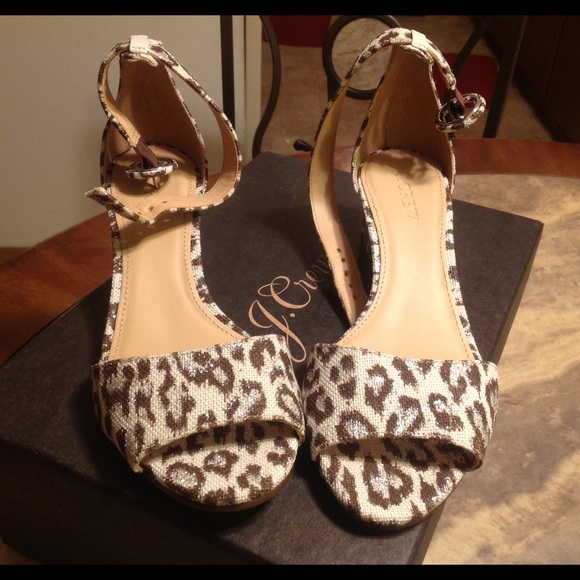 J. Crew Laila Leopard Wedges - Picture 2 of 5