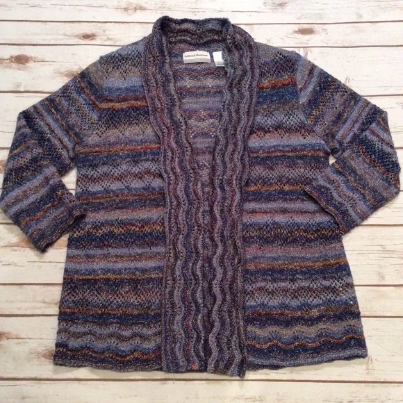 Alfred Dunner Multi Color Cardigan Size PL - Picture 2 of 3