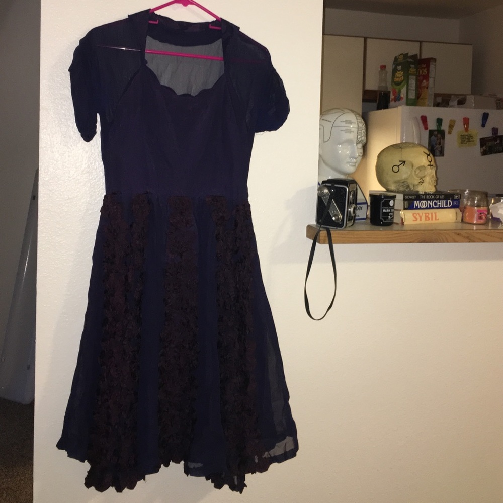 SALE! INCREDIBLE 1950s 3D flower dress