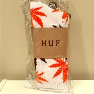 HUF Plantlife Crew Socks Orange & Black