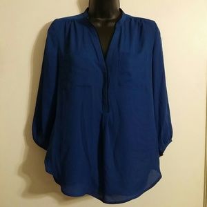 NEW H & M Sheer Blue Ladies Top