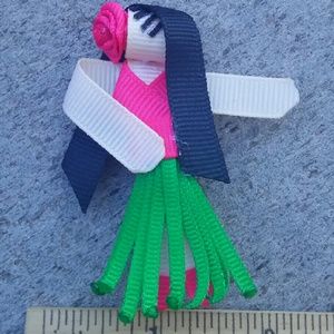 Hula dancer handmade boutique hair clip