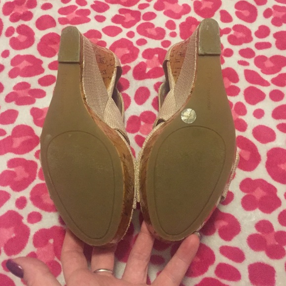 BCBGeneration cork and light pink wedge heels - Picture 2 of 3