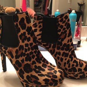 Gianni Binni cheetah booties