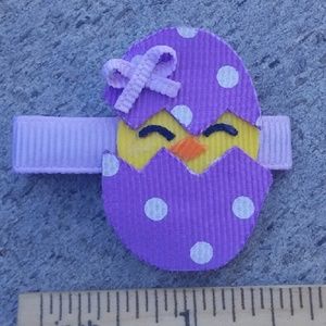 Cute Lil chic in purple egg shell hair clip