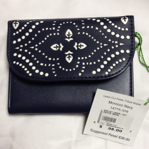 Vera Bradley Handbags - Vera Bradley trifold wallet Morocco navy