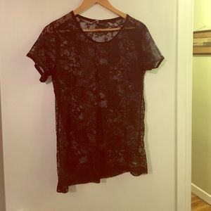 Sheer lace t-shirt. Entire closet BOGO**