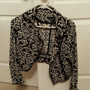 Black and white print jacket