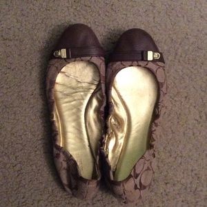 Brown Coach Ballet Flats SZ 11