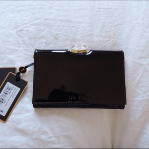 Ted Baker Black Patent Clutch