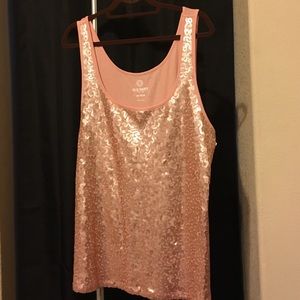Pink and rose gold tank top