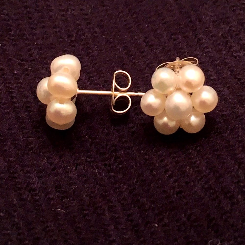 Freshwater Cultured Pearl Cluster Earrings