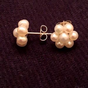 Freshwater Cultured Pearl Cluster Earrings