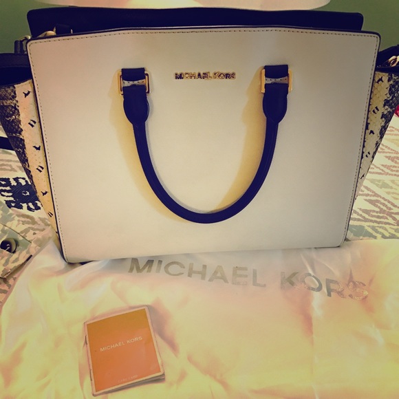 🎉Today  MK satchel RARE snake print - Picture 1 of 6