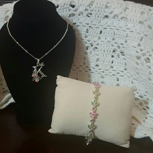 2 pc necklace and bracelet set