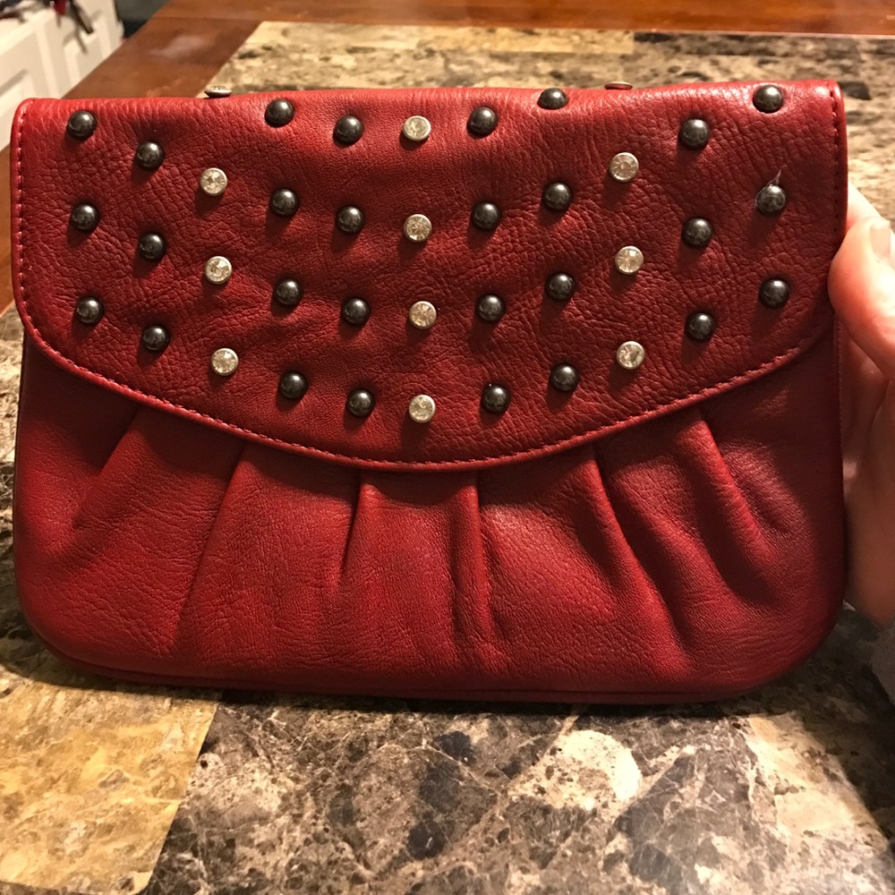 Red Studded Clutch!