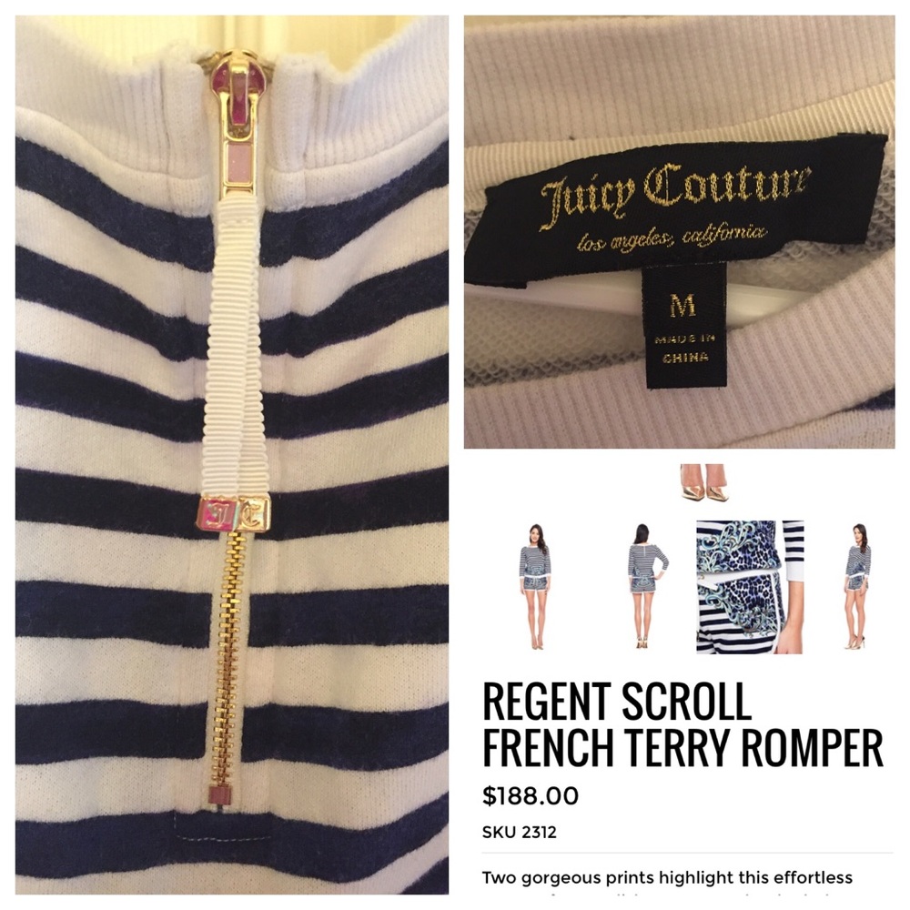 Juicy Couture French Terry Romper - Picture 4 of 4