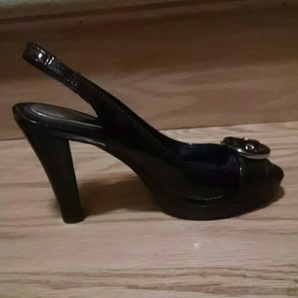 Alfani step n flex metallic bronze heels - Picture 2 of 4