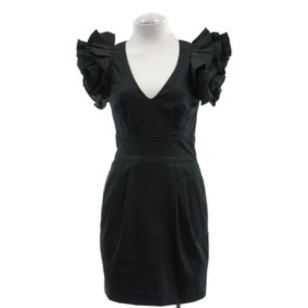 French connection ruffle sleeve pocket dress