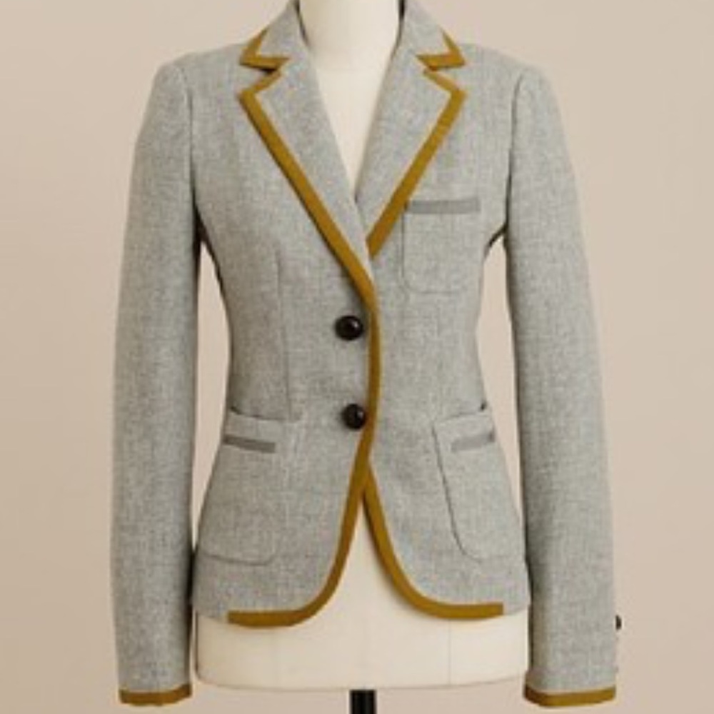 J. Crew wool herringbone blazer