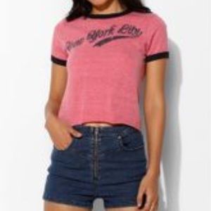 Project social ringer crop t shirt