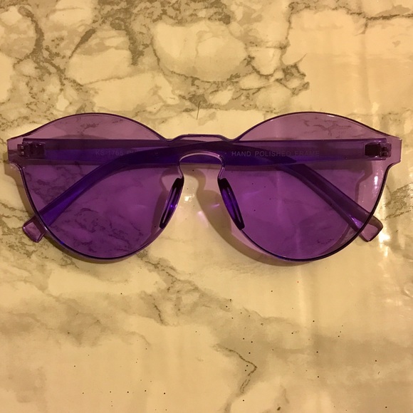 2 for 1 NWT RIMLESS ACRYLIC CAT EYE SUNGLASSES - Picture 2 of 2