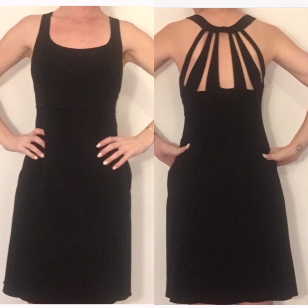 Little black dress with open back detail