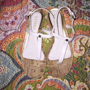 Lauren Ralph Lauren white sandals