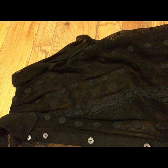 Sheer button down top - Picture 3 of 3