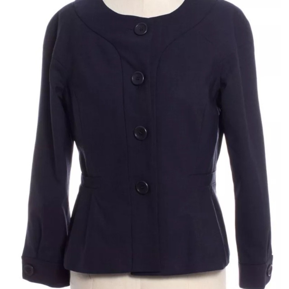 Theory NWOT Gray/Blue Wool Jacket - Size 4