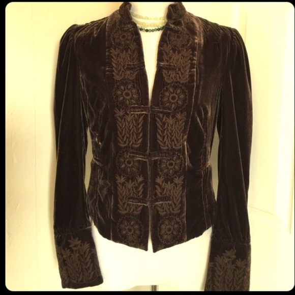 Chocolate bcbg detailed jacket *sold - Picture 1 of 4