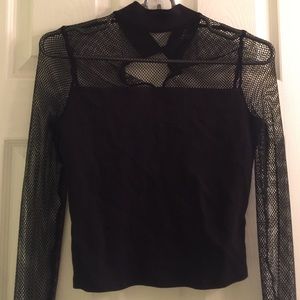 guess fishnet long sleeve