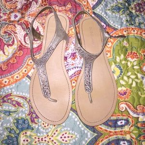 BCBGeneration Silver Sandals