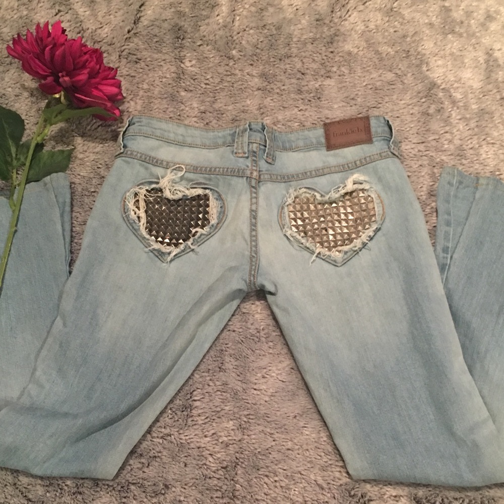 SALE!!! 🎉 FRANKIE B heart Pocket Studded Jeans