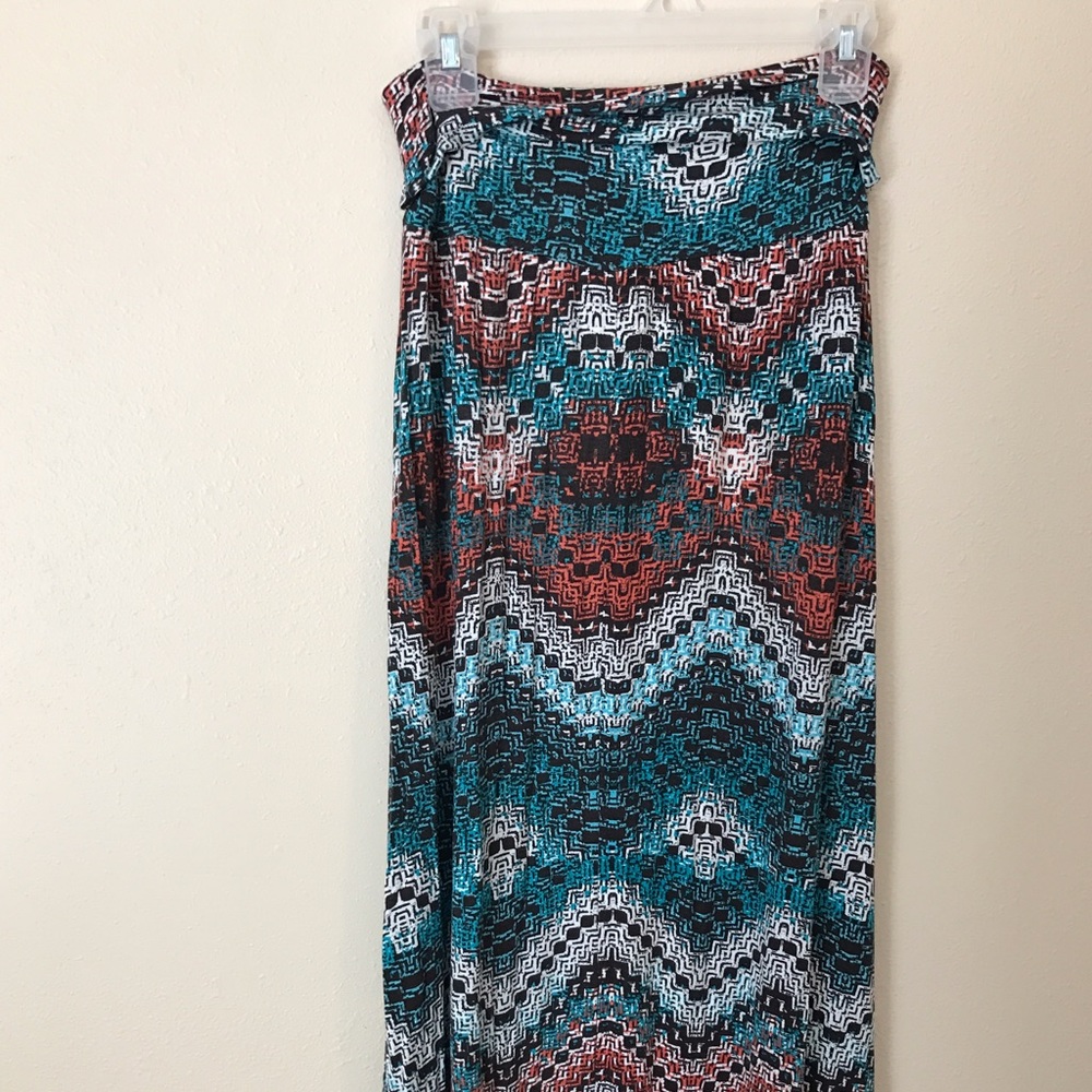 Maxi Skirt, chevron print
