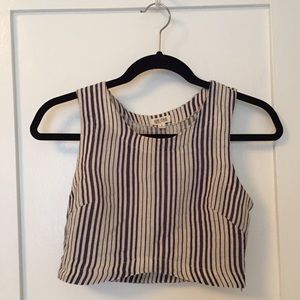 Urban outfitters striped crop top