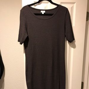 Lularoe XL Ribbed Charcoal Julia dress