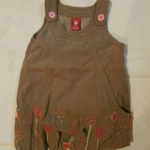 "Pumpkin Patch" Brown corduroy bubble dress