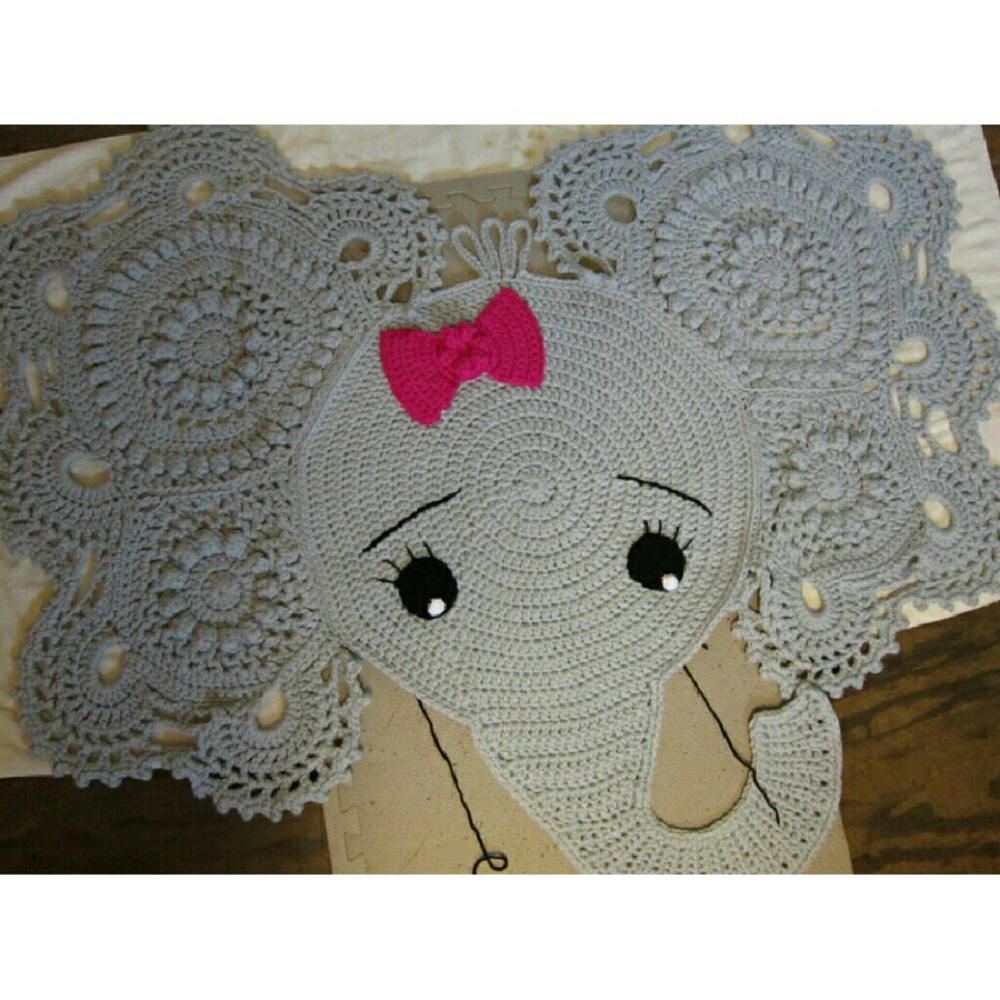 Crochet Elephant Rug