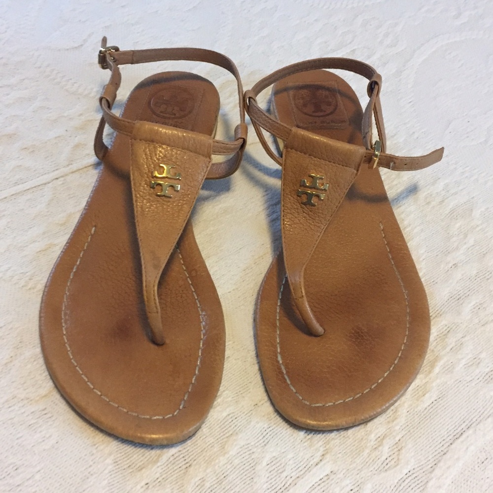 Tan Tory Burch Sandals
