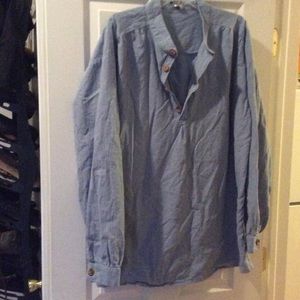 Men's denim pullover top