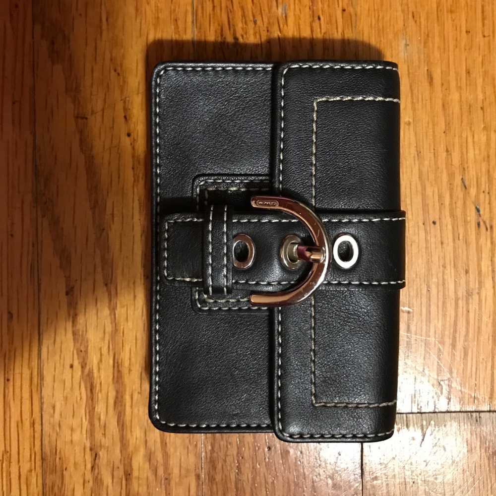 Authentic coach leather mini wallet