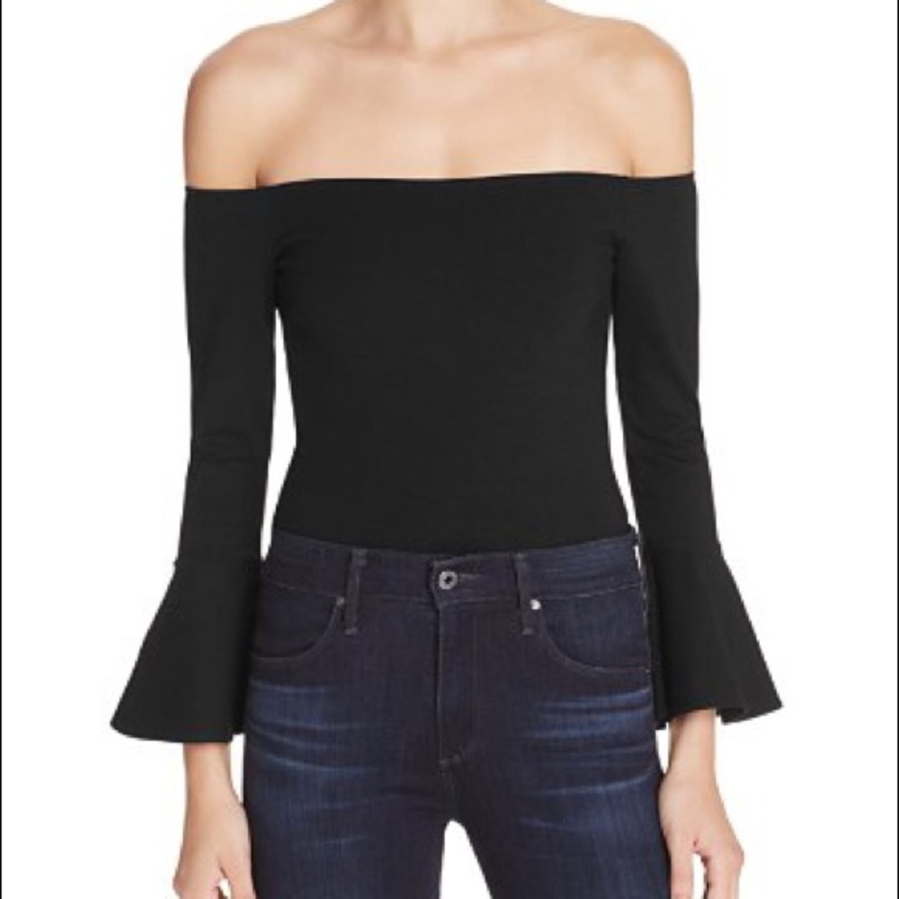 Flared sleeve off the shoulder bodysuit 🕶